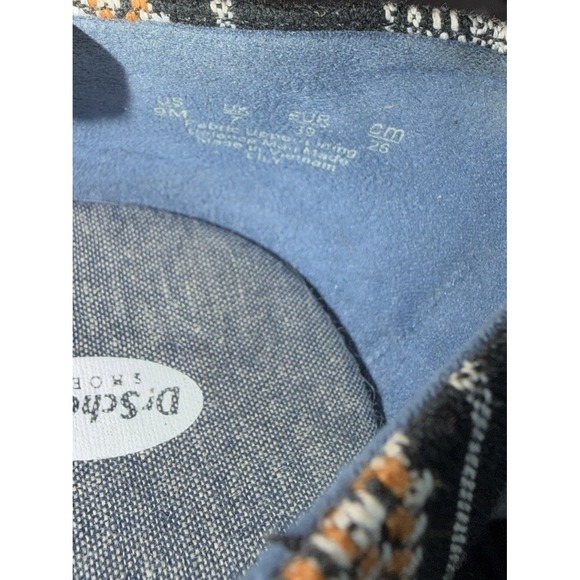 Dr. Scholls Women's Black Stripped Fabric Pointed Toe Flats Size 9M Memory Foam - Picture 6 of 6